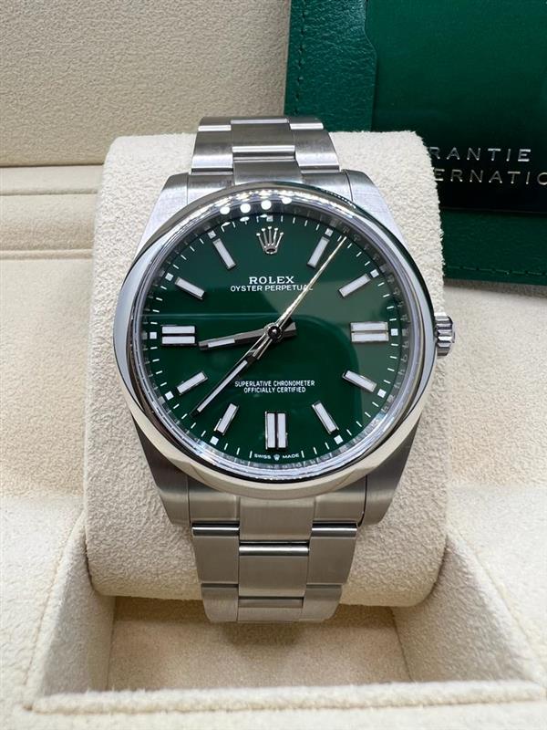Orologio Rolex Nuovo Oyster Perpetual Green Dial